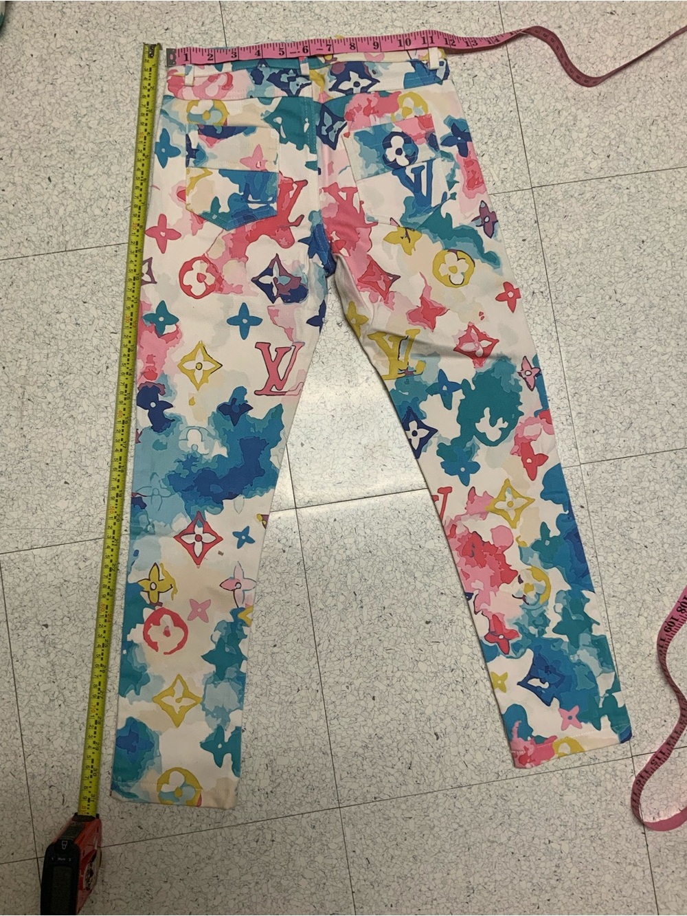 Unisex Colorful Monogram Print Jacket & pants Multicolor. Sz. 8. NWT. - Picture 3 of 9